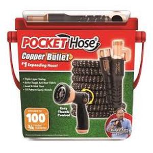 lot 1048 image: Pocket Hose Copper Bullet 100ft Garden Hose, Kink-Free ...