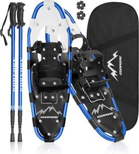 lot 3016 image: All Terrain Snowshoes Trekking Poles (Blue, 25 (Up to 200lbs))