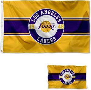 lot 3032 image: WinCraft Los Angeles Lakers Double Sided Embroidered Flag