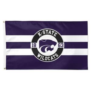 lot 3034 image: WinCraft - Kansas State Wildcats 3 X 5 Applique Flag - Multicolor
