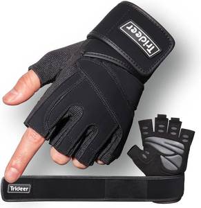 lot 3070 image: Trideer Weight Lifting Gloves for Men, Workout Gloves with Wrist Wrap Support Medium