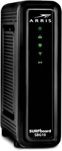 lot 5006 image: ARRIS (SBG10) - Cable Modem Router Combo - DOCSIS 3.0 16 x 4 Gigabit & AC1600 WiFi, Check with your provider for compatibility400 Mbps Max Internet Speeds