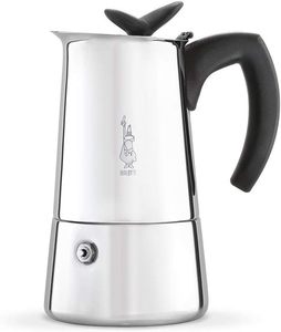lot 5030 image: Bialetti - Musa, Stovetop Coffee Maker, Suitable for all Types of Hobs, Stainless Steel, 6 Cups, Silver