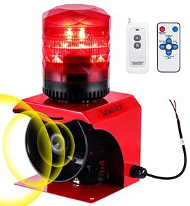 lot 5041 image: $117 Industrial Strobe Alarm Outdoor Alarm Siren and Strobe SF512 Emergency Warning Light Alarm 120dB with Remotes (AC110V) (AC 110V Without Plug)