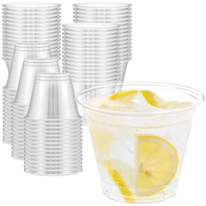 lot 1008 image: Dealusy 100 Pack 9 oz Clear Plastic Cups
