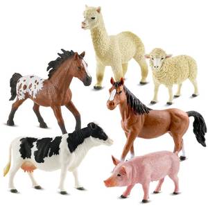 lot 1022 image: Zippytots 6PCS Farm Animal Toys for Kids 3-5 Realistic Plastic Farm Animal Figurines Educational Learning Toy for Toddlers Boys Girls Kids Farm Toys
