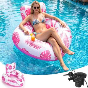 lot 1954 image: Inflatable Pool Floats Adult,Heavy Duty Pool Lounger Float,Floating Chairs