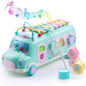 lot 1956 image: 5-in-1 Baby Bus Xylophone Toys for 1 Year Old Girl