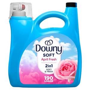 lot 1966 image: Downy Liquid Fabric Softener, April Fresh 2-in-1 Fresh & Soft, 140 Fl Oz, 190 Loads, Fabric Conditioner For Freshness And Softness