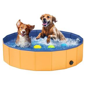 lot 1972 image: Foldable Dog Pool,Outdoor Bathing Tub, Dog Bath Pool, Protective Lining 47