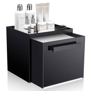 lot 1978 image: TAINESS Acrylic Disposable Facial Towels Holder, Wall-Mounted, Glossy Black