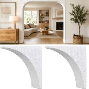 lot 1992 image: 2 Pcs Foam Doorway Arch Kit with Fiberglass Mesh, Rounded DIY Arch Doorway