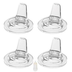 lot 2009 image: Spout Sippy Nipples for Mam Baby Bottles, Transition Cup Food Grade Silicone Soft Nipple 6m, Pack of 4
