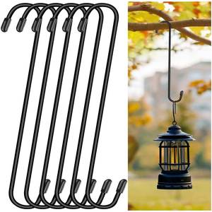 lot 2050 image: Dpyrrhic 6Pack 12Inch Black Plant Hanger, Large S Hooks for Hanging Plants