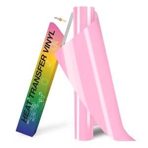 lot 2055 image: HTVRONT HTV Heat Transfer Vinyl - 12 x 8ft Baby Pink HTV Vinyl for Shirts