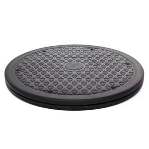 lot 2068 image: 10 Inch Lazy Susan Turntable Organizer, Non Skid Large Lazy Susan Turntable for Cabinet, Computer or Laptop, Plastic Turn Table, Black, 1 PC - by RamPro