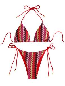 lot 2079 image: ZAFUL 2 Piece Triangle Bikini Sets for Women Sexy Crochet Halter Swimsuits L