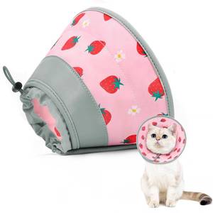 lot 2086 image: GoGoPaw Cat Cone Collar Soft to Stop Licking, Adjustable, Foldable Lightweight Kitten Cones After Surgery Recovery for Cats & Kittens, Cat Cone Alternative, Easy Eating (Pink, M)