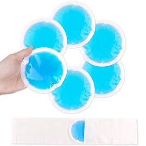lot 2087 image: NEWGO Small Ice Packs for Injuries Reusable with Cloth Backing, 6 Packs