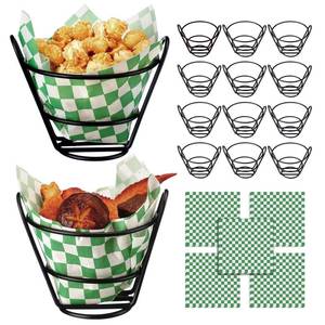 lot 2092 image: LemonRoad 62 Pcs Golf Party Supplies, 12 Metal Snack Baskets with 50 Oil Absorbing Papers, Golf Themed Party Decorations for Birthday, Retirement, Fathers Day Event, Sports Celebration