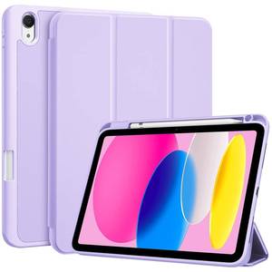 lot 2104 image: ProCase for iPad A16 11th10th Generation Case with Pencil Holder -Purple