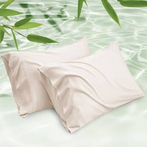 lot 2372 image: Bedsure King Size Pillow Cases Set of 2, 100% Rayon Derived from Bamboo