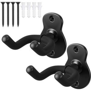 lot 2381 image: Tatuo 2 Pcs Crossbow Hanger for Wall Vertical Rack Wall Mount Metal Crossbow Holder Compound Bow Hanger Holder Displays Rack Guitar Hooks Rifle Storage Securely Holds Airsoft Firearm (Black)
