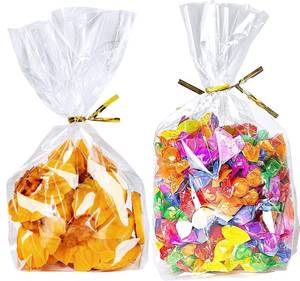 lot 2382 image: PigPotParty Cellophane Treat Bags 6x9 Inch, 50 Pack, Clear Goodie Bags