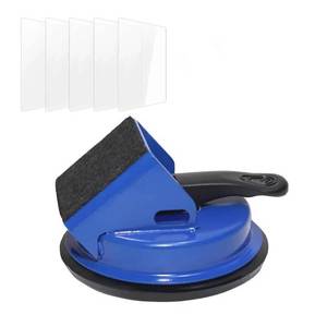 lot 2389 image: Nurafo Heavy Duty Floor Gap Fixer Tool, Professional Vinyl Floor Gap Repair Tool for Laminate Flooring, 45° Striking Surface & Enhanced Suction Cup, Includes 5pcs Extra Sticky Pads