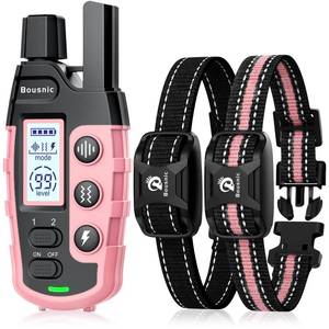 lot 2391 image: Bousnic Dog Shock Collar 2 Dogs (5-120Lbs) - 3300 ft Waterproof Training Collar for Dogs Large Medium Small with Rechargeable Remote, Beep (1-8) Vibration (1-16) and Humane Shock (1-99) Modes
