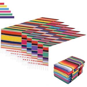 lot 2393 image: Tartaglia 6 Pack Mexican Table Runners 14x84 in Fiesta Party Decorations