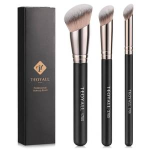 lot 2394 image: TEOYALL Foundation Contour Concealer Brush, 3Pcs Angled Blending Brush Set