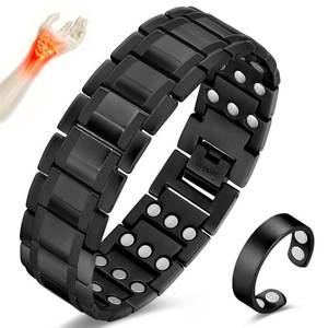 lot 2397 image: Cigmag Copper Magnetic Bracelet for Men Three Row Magnets Cooper Bracelet