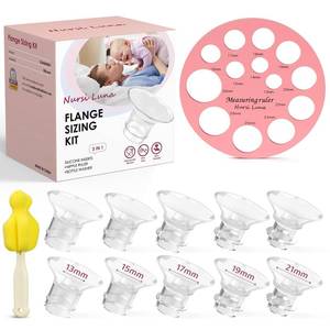 lot 2406 image: Nursi Luna Flange Sizing Kit, Flange Inserts for 24mm Breast Pumps, 10PCS