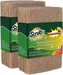 lot 2407 image: SCRUBIT Natural Scouring Pads (12 Pack) - Eco Friendly Scrubbing Pads for Kitchen Cleaning, Dishes, and Pots - Non-Scratch Kitchen Scrubbers - 100% Natural Sisal Fibers (12 Pack)