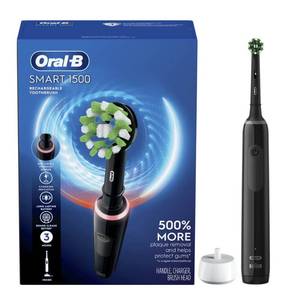 lot 2410 image: Oral-B Smart 1500 Electric Power Rechargeable Battery Toothbrush, Black