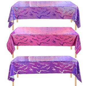 lot 2415 image: Demon Hunters Birthday Party Tablecloth Decorations, 3 Pink Purple Demon Energy Pattern Grad 108�54in Tablecover Sparkling Holographic Laser Korean Idol Movie Decor for Kids��Party Birthday Baby Shower