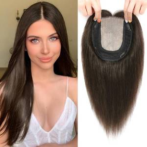 lot 2425 image: OLLAVO Hair Toppers for Women Real Human Hair, 360° 3D Toppers Pieces for Women with Thinning Crown Side Bangs 12 Inch Upgrade Big Basement (Dark Brown, 12 Inch Side Bangs)
