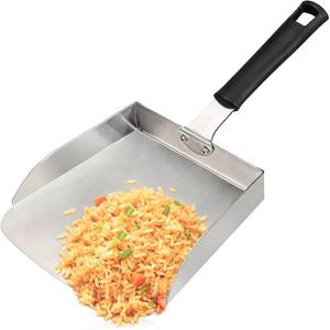lot 2431 image: Griddle Spatula, Large Griddle Scoop, Stainless Steel, 7.6 x 7.6