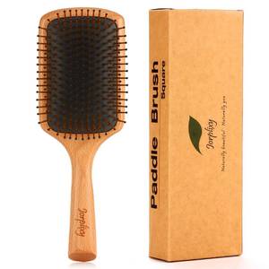 lot 2433 image: Hair Brush for Men and Women, Wet Brush with Wooden Handle, Paddle Brush