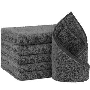 lot 2443 image: Orighty 6-Pack Grey Hand Towels, 16x28 inch Microfiber Gym Towels