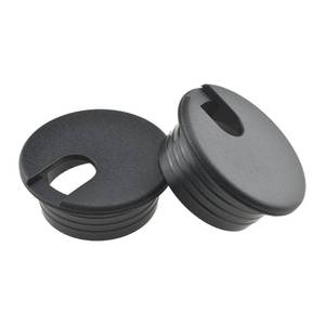 lot 2446 image: HAHIYO 2Pcs 1.5Inch38mm Black ABS Plastic U-Shaped Desk Grommet Wire Grommet Cable Management Cord Hole Cover Desk Wire Hole Insert Wire Organizer for Computer Office Home School Equipment Systems