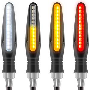 lot 2449 image: Kinstecks 4PCS Motorcycle Indicators - Flowing Turn Signal Lights, Daytime Running and Brake Lights - 12V LED Amber White Red for Motorbike