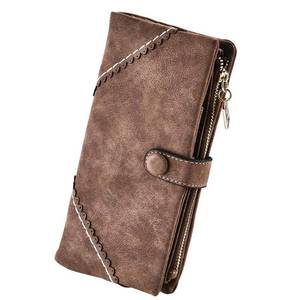 lot 2487 image: Bird&Fish Wallet for Women Soft Leather Bifold Trifold Ladies Wristlet Clutch Wallet, Purse Card Holder with ID Window Gifts for Women Birthday(Coffee)