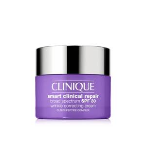 lot 2496 image: Clinique Smart Clinical Repair Broad Spectrum SPF 30 Wrinkle Correcting Cream with Peptides, Hyaluronic Acid  Glycerin For All Skin Types  Protecting  Repairing, Mini Travel Size, 0.5 Fl Oz