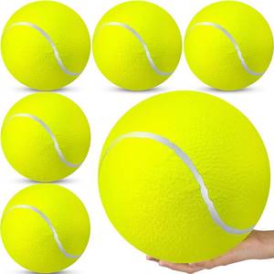 lot 3722 image: Sratte 6 Pcs Large Tennis Ball Dogs, Fluorescent Yellow, 9.5 Inch