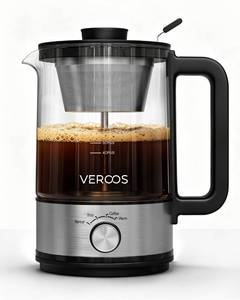 lot 3723 image: VEROOS Percolator Coffee Pot Electric, 6-Cup,Borosilicate Glass,600W