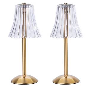 lot 3743 image: HEQET Cordless Table Lamps for Home,Table,Dining Room, Gold Rechargeable Lamps, USB Charge 12 Tall LED Brass Portable Outdoor Indoor Table Lamp with Built-in Dimmer (Pack2 Gold Flower Lamp)