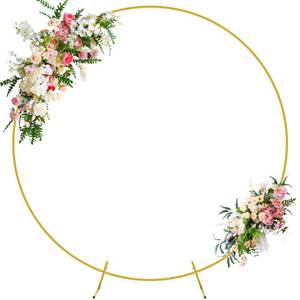 lot 3751 image: Wokceer Round Backdrop Stand 7.2FT Gold Metal Circle Balloon Arch Frame