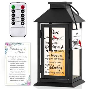 lot 3760 image: HN HAIINAA Memorial Lantern Bereavement Gifts in Memory of Loved One Memorial Gifts for Loss of Father Remembrance Sympathy Gifts for Loss of Loved One with LED Candle and Remote